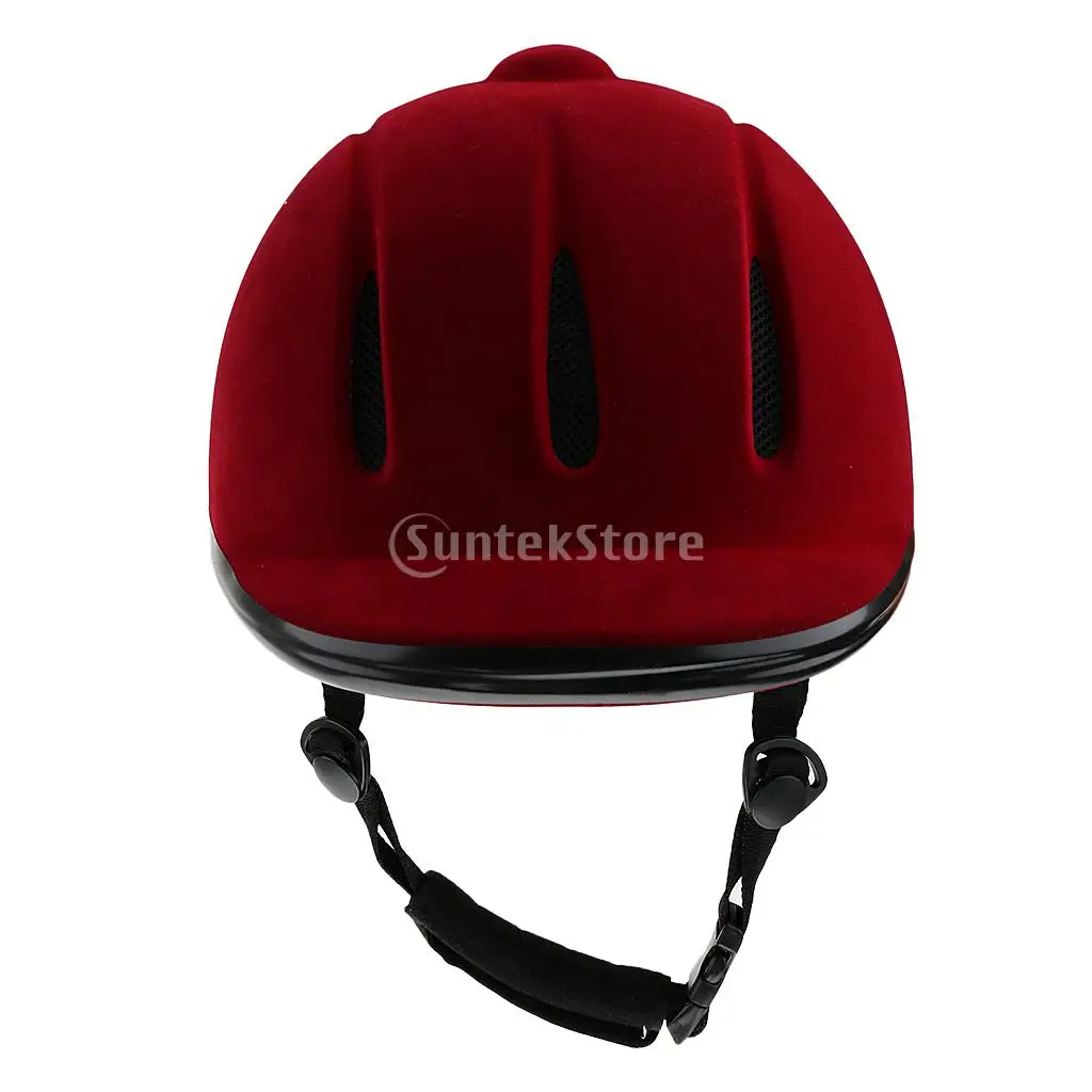 Vented Western Riding Helmet Safety Low Profile Equestrian Headwear Red