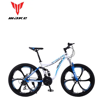 

MAKE Mountain Bike Steel Frame Full Suspension Frame 24 Speed Shimano 26" Alloy Wheel