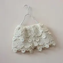 Новое поступление детская одежда для девочек хлопок кружева принцесса Шорты милые детские модные вязаные цветы одежда