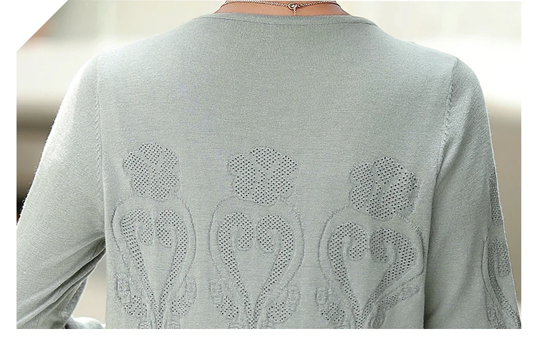 XJXKS New Large Size Women's Two-piece Sweaters Elegant Openwork Knit Top+Cardigan Sets Long-sleeved Women Sweater Set