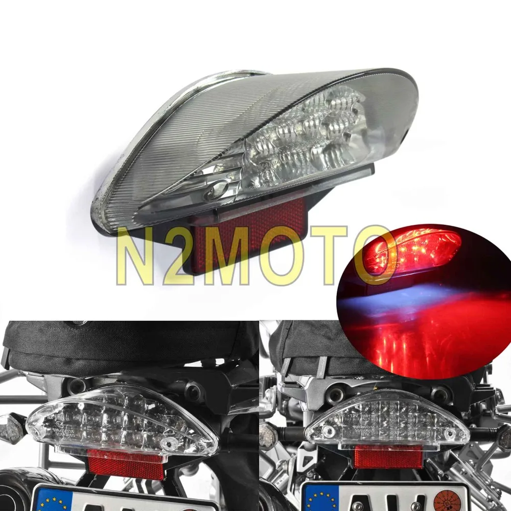 Мотоциклы Прозрачный задний светильник s номерной знак светильник для BMW R1200GS F650 ST F800 Приключения красный 16 светодиодный стоп-сигнал