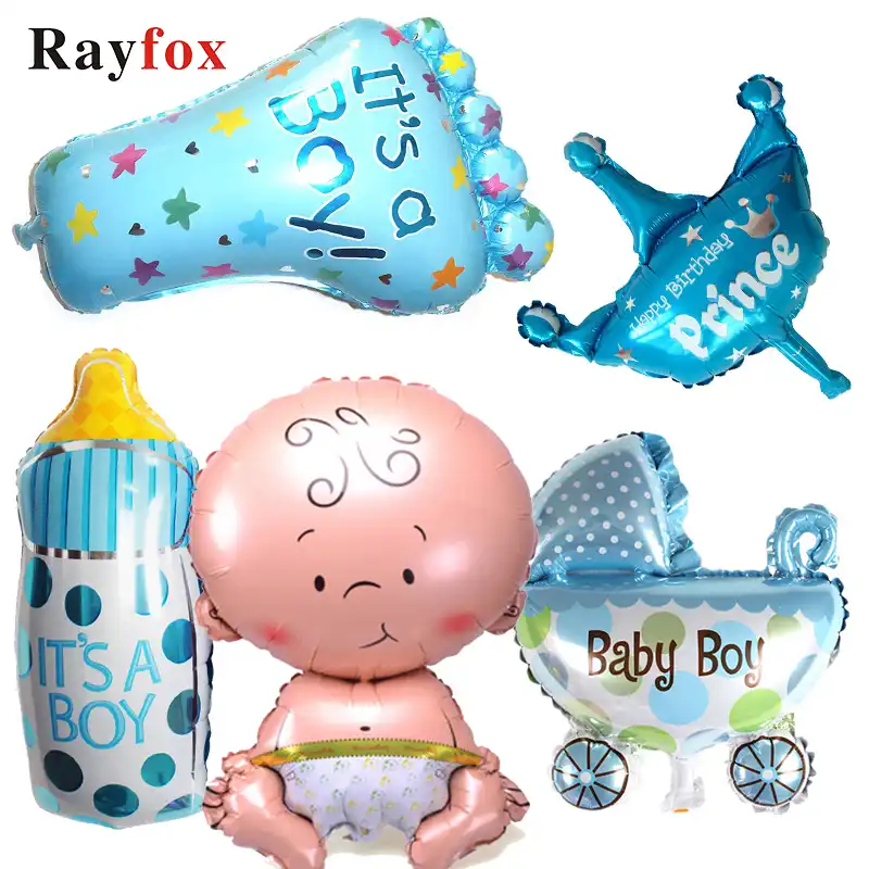 Set De 5 Unids Set De Globos Para Baby Shower Para Ninos Ninas Decoracion De Genero Para Bebes Globo Inflable Para Fiesta Decoracion De Corona Bola De Aluminio Aliexpress