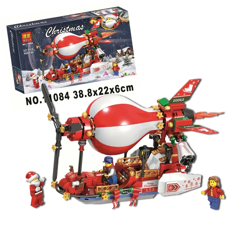 

Bela 11084 Sky Air Boat Advent Calendar Mode 327Pcs Building Blocks Toys Compatible with Legoings New Year Christmas Gift