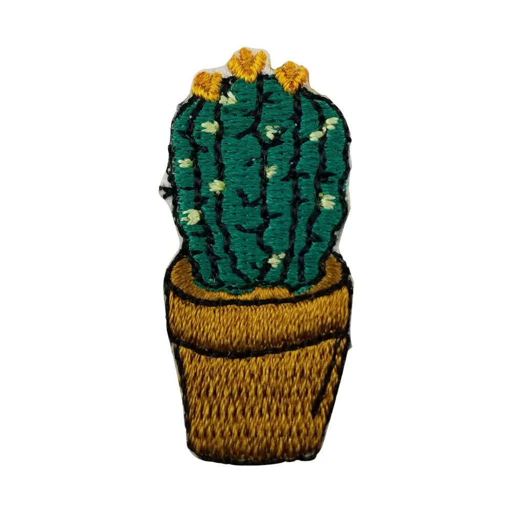 Green Cactus High Quality Natural Style Embroidered Patch for Clothing Backpack decoration (1)