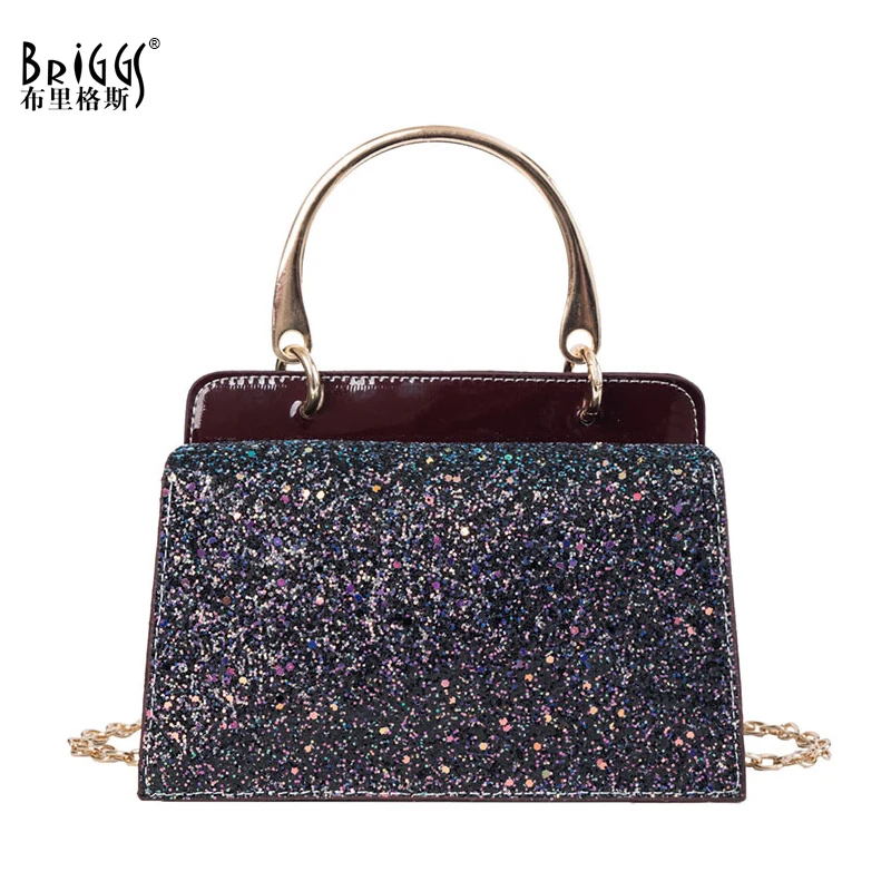 Taschen Mit Griff Oben Briggs Mode Pailletten Frauen Schulter Tasche Kleine Hand Taschen Kette Weiblichen Umhängetasche Pu Leder Party Umhängetaschen Bolso Mujer Clear-Cut-Textur Gepäck & Taschen
