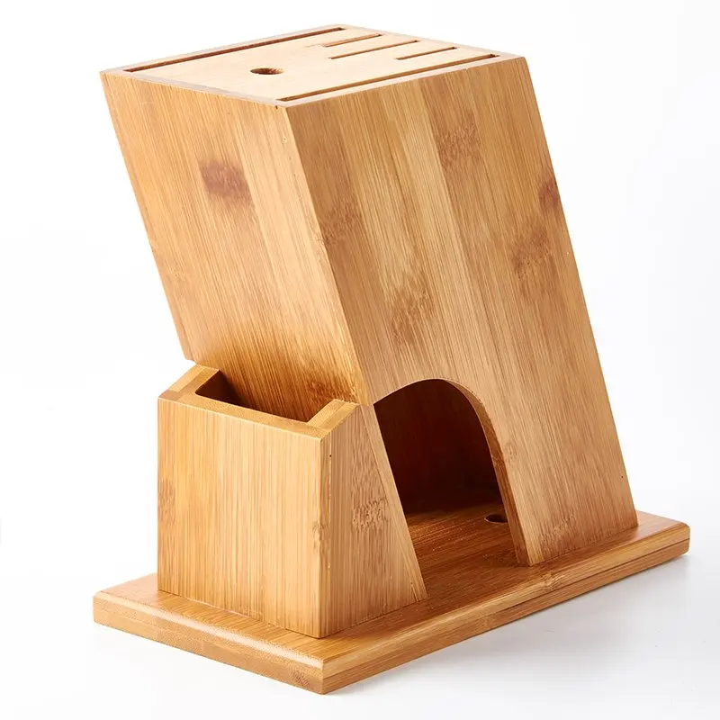 Высокое качество Водонепроницаемый Bamboo Ножи блок Кухня Ножи стеллаж для хранения Резка Держатели инструментов экологически чистой древесины Ножи держатель