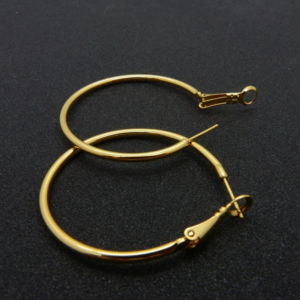 Большой cilcel круглый Серьги Мода желтого золота заполнены женщин Серьги-кольца