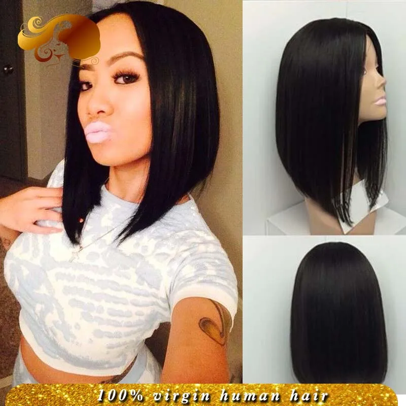 Best Bob Lace Front Wigs Bleached Knots Virgin Brazilian Glueless Full