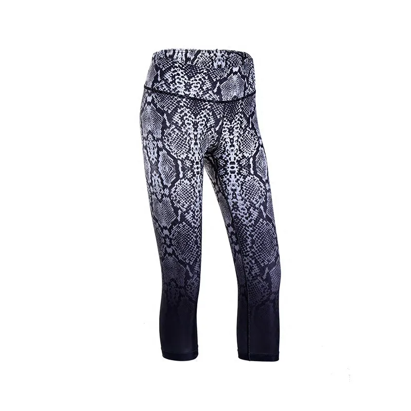 CrazyFit женские штаны для йоги и бега, Профессиональные Спортивные Компрессионные Капри, колготки, удобные штаны для йоги с принтом - Цвет: serpentine