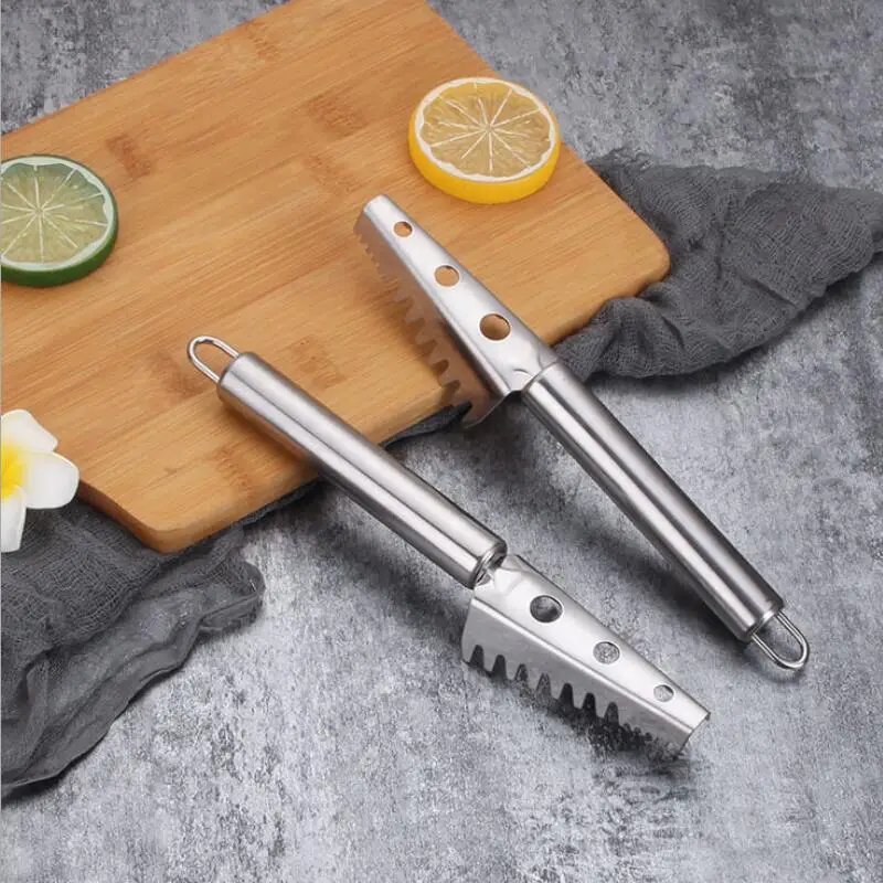 

Fish Scale Remover Fast Cleaning Stainless Steel Fish Skin Scaler Scraper Cleaner Seafood Peelers Descaler Kitchen Gadgets Tools