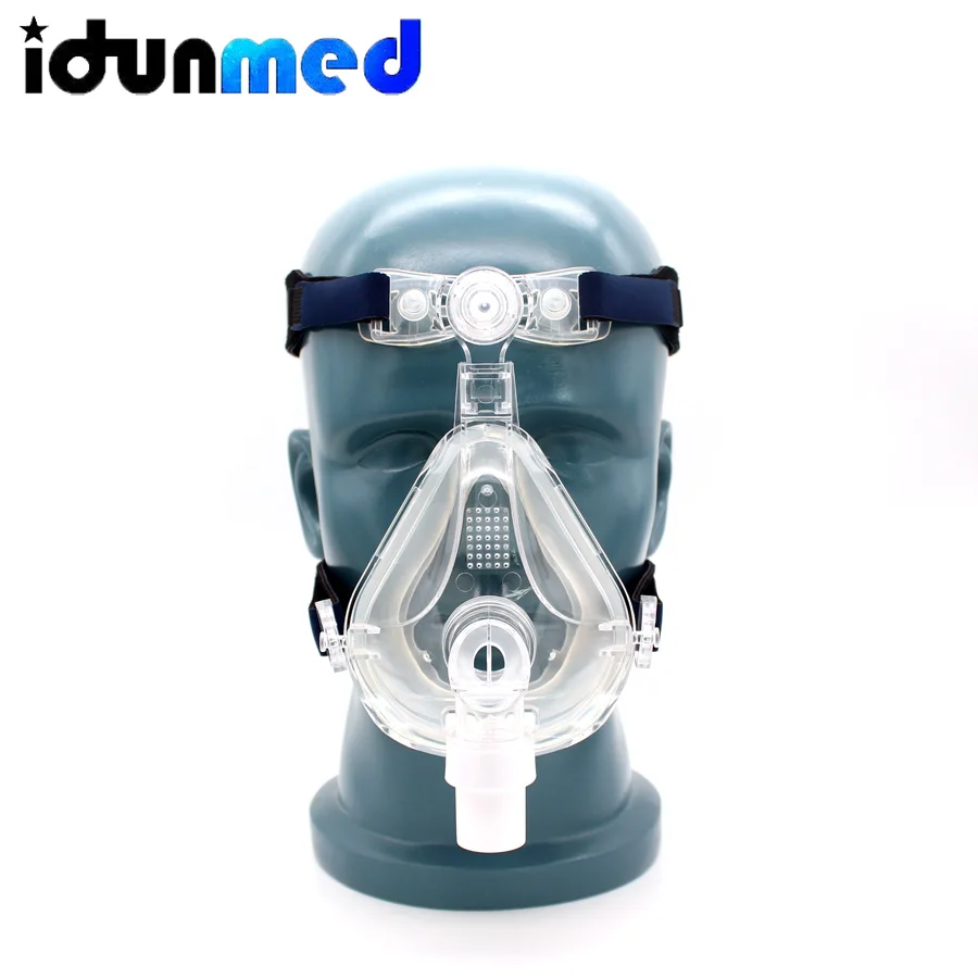 Idunmed CPAP полная маска для лица с лбом Регулируемый Ремешок Зажимы для рта носа апноэ сна против храпа лечение решение