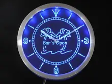 nc0371 Bar is Open Palm Tree Neon Sign LED font b Wall b font font b