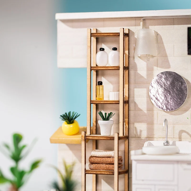 Handmade Doll House Furniture Miniatura Diy Doll Houses Miniature Dollhouse Kitchen Wooden Toys For Children Birthday Gift