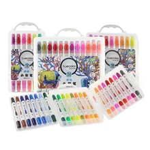 Полноцветные 12/24/36 цветов с двойным студентов, детей, цветные ручки, с двойной головкой акварельных ручек, в подарочной упаковке