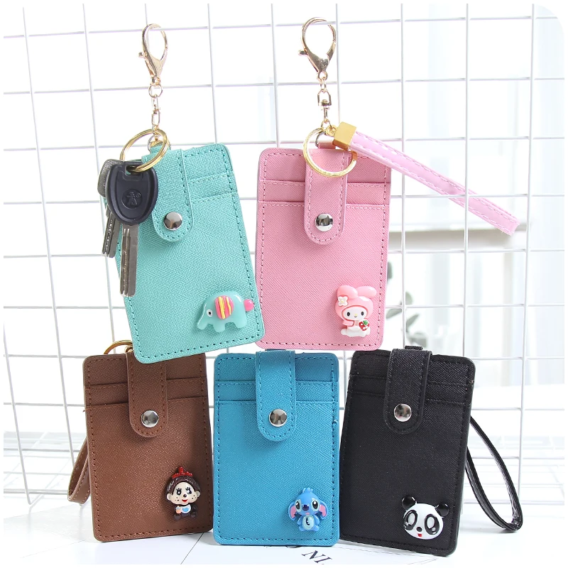 Cute Multi card Position Capacity Card Holder Fashion Student Lanyard