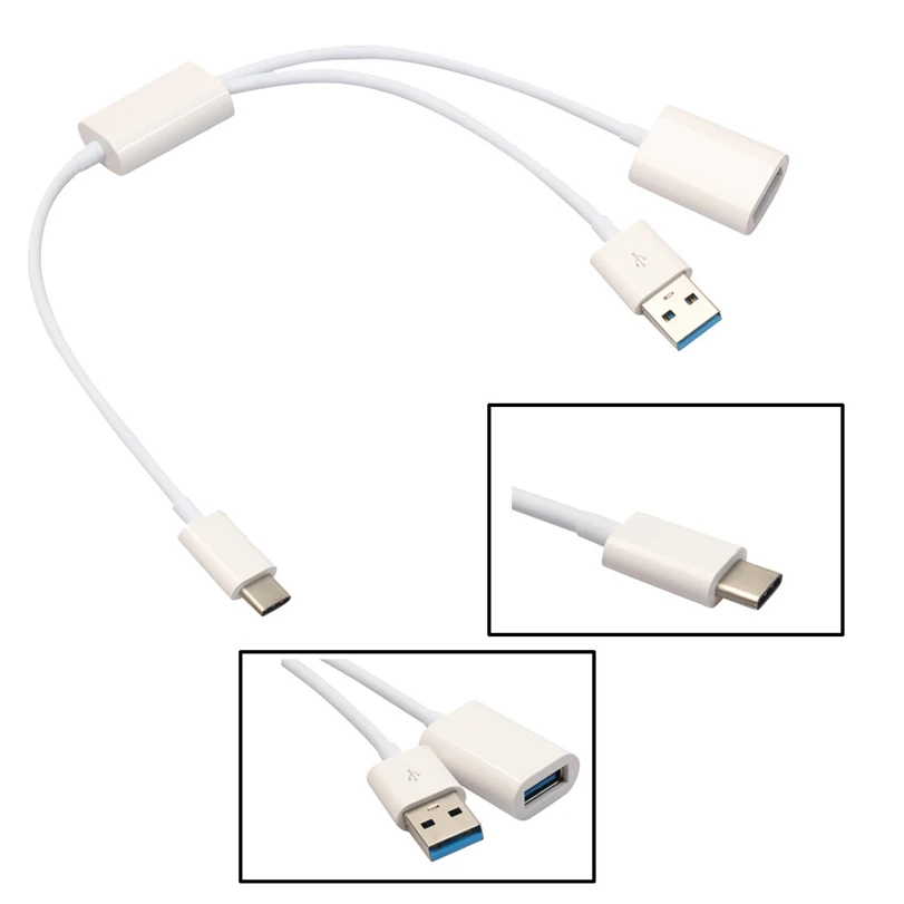 

USB-C USB 3.1 Type C Male Connector to A Female OTG Data Cable with Extral Power Futural Digital Drop Shipping AUGG30