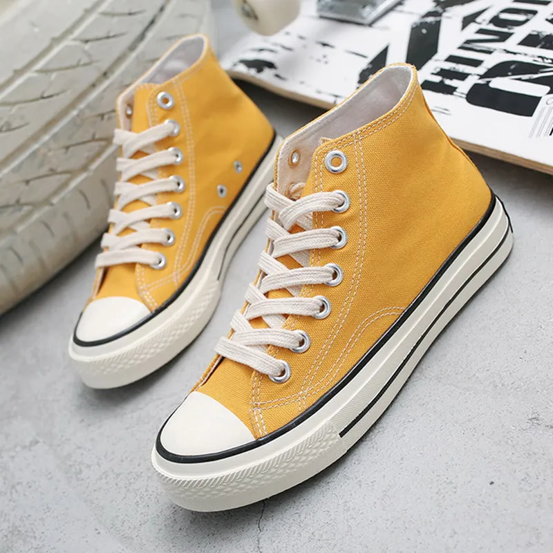 Download 2018 New Summer women's shoes high top Canvas shoes Flat ...