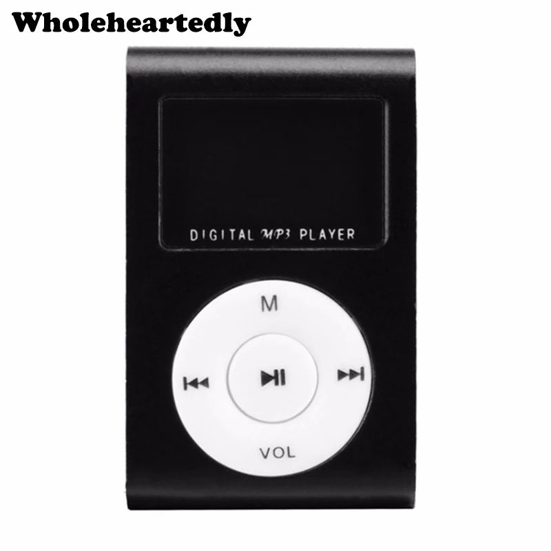 

Mini Clip Mp3 Player Music Speaker Portable LCD Screen Metal TF/SD Slot With MP3+Earphone+USB Cable Dropshipping