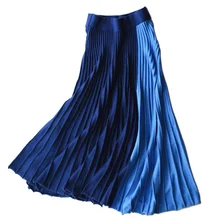 Женские длинные юбки модные брендовые трапециевидные женские плиссированные юбки с высокой талией женские миди юбки с асимметричным подолом Faldas Mujer Saias