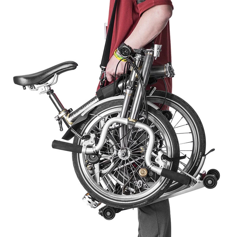 ROCKBROS, складная велосипедная переноска, ручка для рук, для Brompton, велосипедная Рама, для переноски, наплечный ремень, Аксессуары для велосипеда