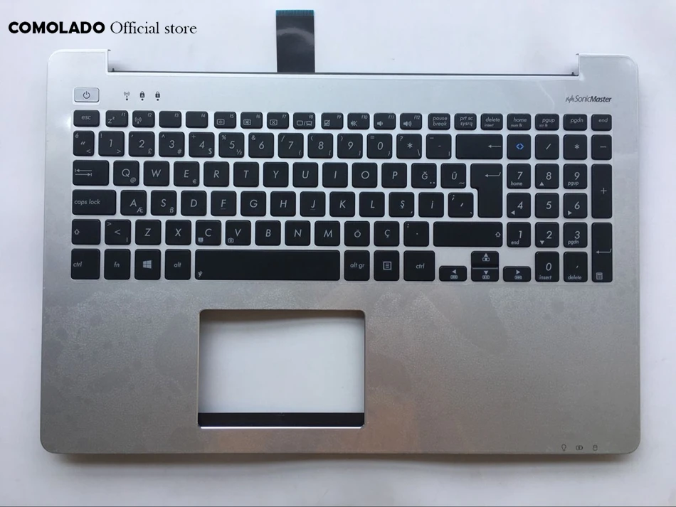 TR Turkish keyboard For ASUS K551 K551L S551L S551LN V551 Top Cover Upper Case Palmrest Silver keyboard TR Layout (2)
