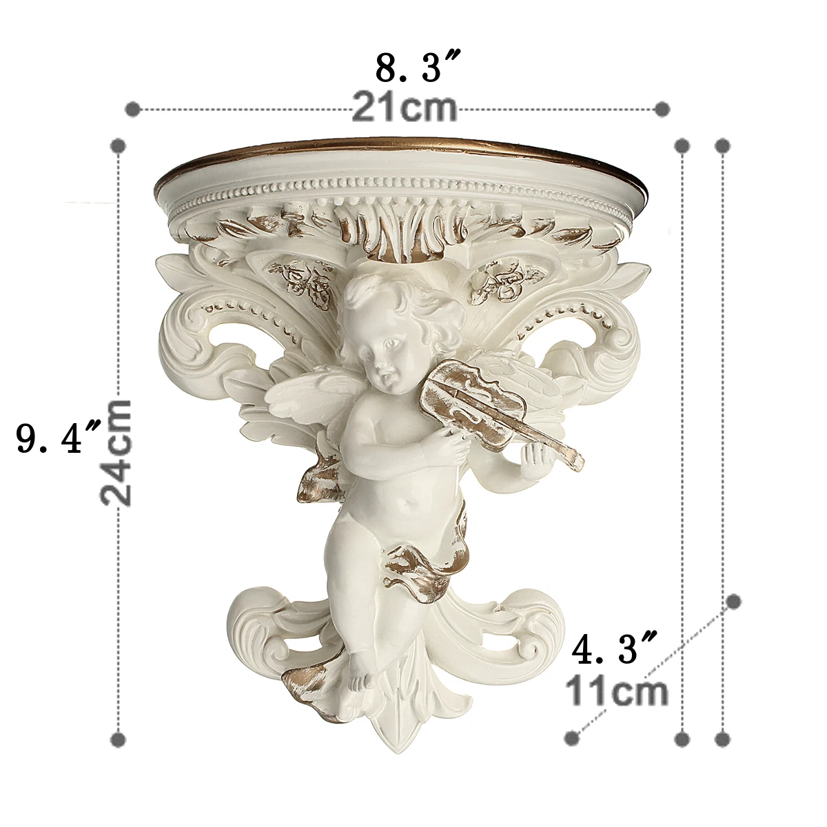 Европейский домашний декор, наклейки, ангел, трехмерный настенный фон, фреска, украшение, смола, настенный держатель, подвесная полка