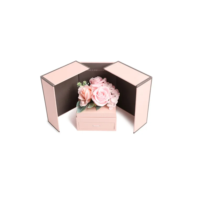

Mowa Soap Blossom Jewelry Gift Box Creative Gifts for Mother's Day Home Decorating Artificial Flowers Lace Decorative