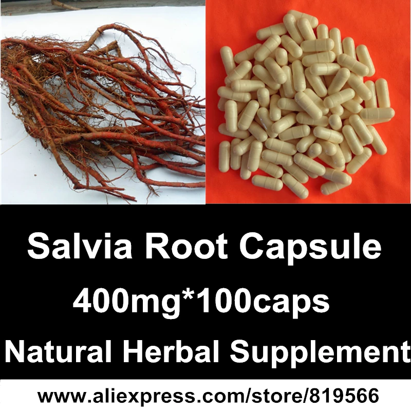 

Salvia Miltiorrhiza Root Extract Capsules Danshen Health Care Herbal Powder Caps Dietary Supplements