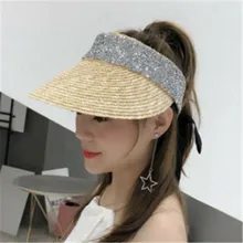 Женские летние шляпы Сделай Сам ручной работы соломенные шляпы для женщин с бантом Длинные линии козырек шапки родитель-ребенок повседневная Солнцезащитная шляпа пустые верхние шляпы