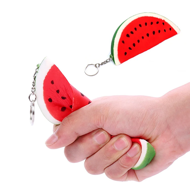 Squeeze Squishy Watermelon Slow Rising Simulation Stress Stretch Bread squish Fruit toy kids toys christmas free shipping