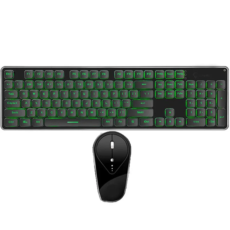 

Rechargeable Wireless Keyboard and Mouse Combo Water Resistance 2.4G Wireless Soundless Mouse with Nano USB Receiver for Laptop