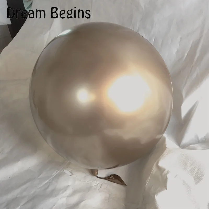 

DB 1Pc 22inch giant metal color bobo ballons round shape wedding decoration 30th birthday mariage metalic silver gold balloons