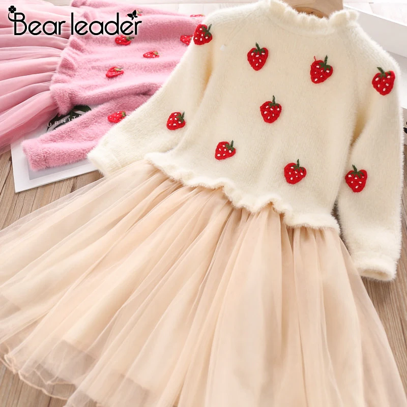 Bear leader/платье для девочек коллекция 2019 года Мягкий Топ платье с рисунком клубники
