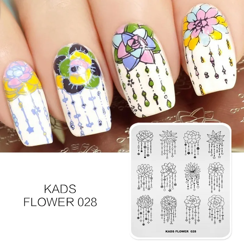 KADS стемпинг пластины для стемпинга 38 различный доступный дизайн штамп для стемпинга стемпинг для ногтей дизайн ногтей трафаре