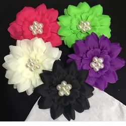 Жемчуг искусственный цветок цветочный орнамент 3 способами, используя резинки для волос