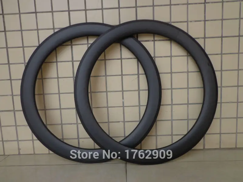 2Pcs New 700C 60mm Tubular Rim Road Bicycle Matte UD Full Carbon Fibre Bike Wheels Rims
