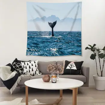 

INS Fashion 3D Sea and Fish Printed Decorative Mandala Tapestry Boho Wall Beach Carpet wall cloth Yoga Mat Blanket Beach Towel
