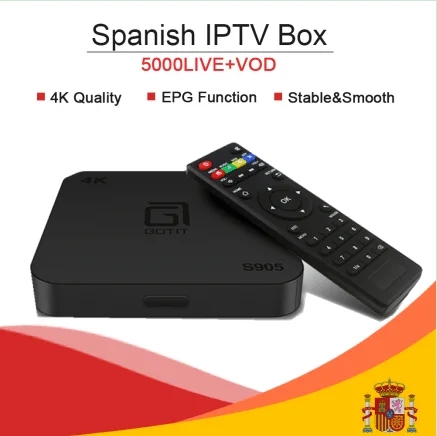 

S905 Android7.1 8/16G Smart TV Box&Spainch King subscription Europe Spain France Arabian Belgium Adult IPTV Set Top Box
