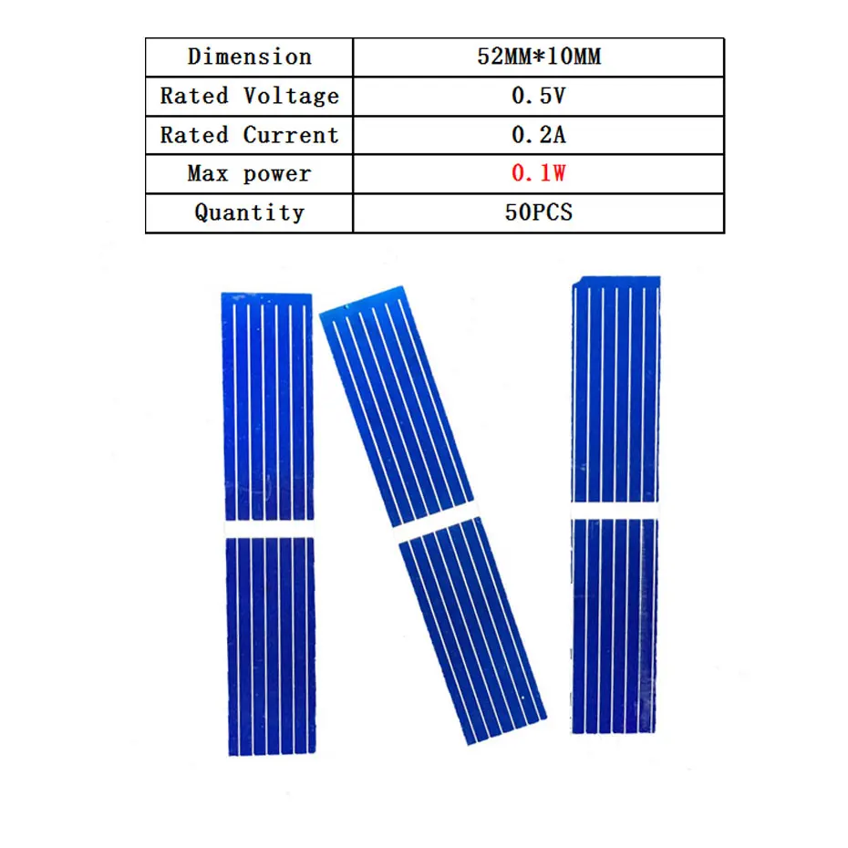 50 шт/30 шт солнечные батареи поликристаллические солнечные батареи для мобильных телефонов и домашней электроники DIY солнечные панели - Цвет: 0.1W(50PCS)