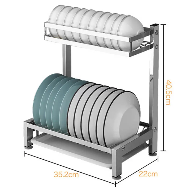 304 сушилка для посуды из нержавеющей стали, кухонная стойка, стойка для столовых приборов, держатель для посуды - Цвет: Dish Rack