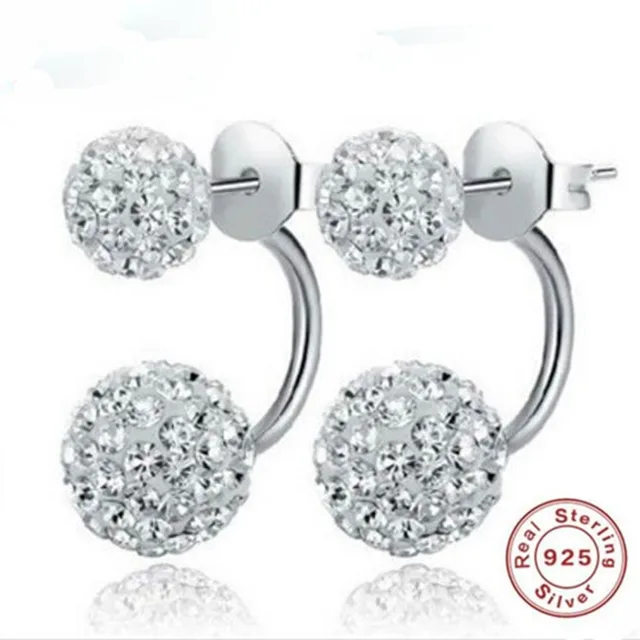 Bfq925 Sterling Silver Earring 100 S925 Solid Aaa Crystal Bfq925 Sterling Silver Earring 100 S925 Solid Aaa Crystal Stud Earrings For Women Jewelry