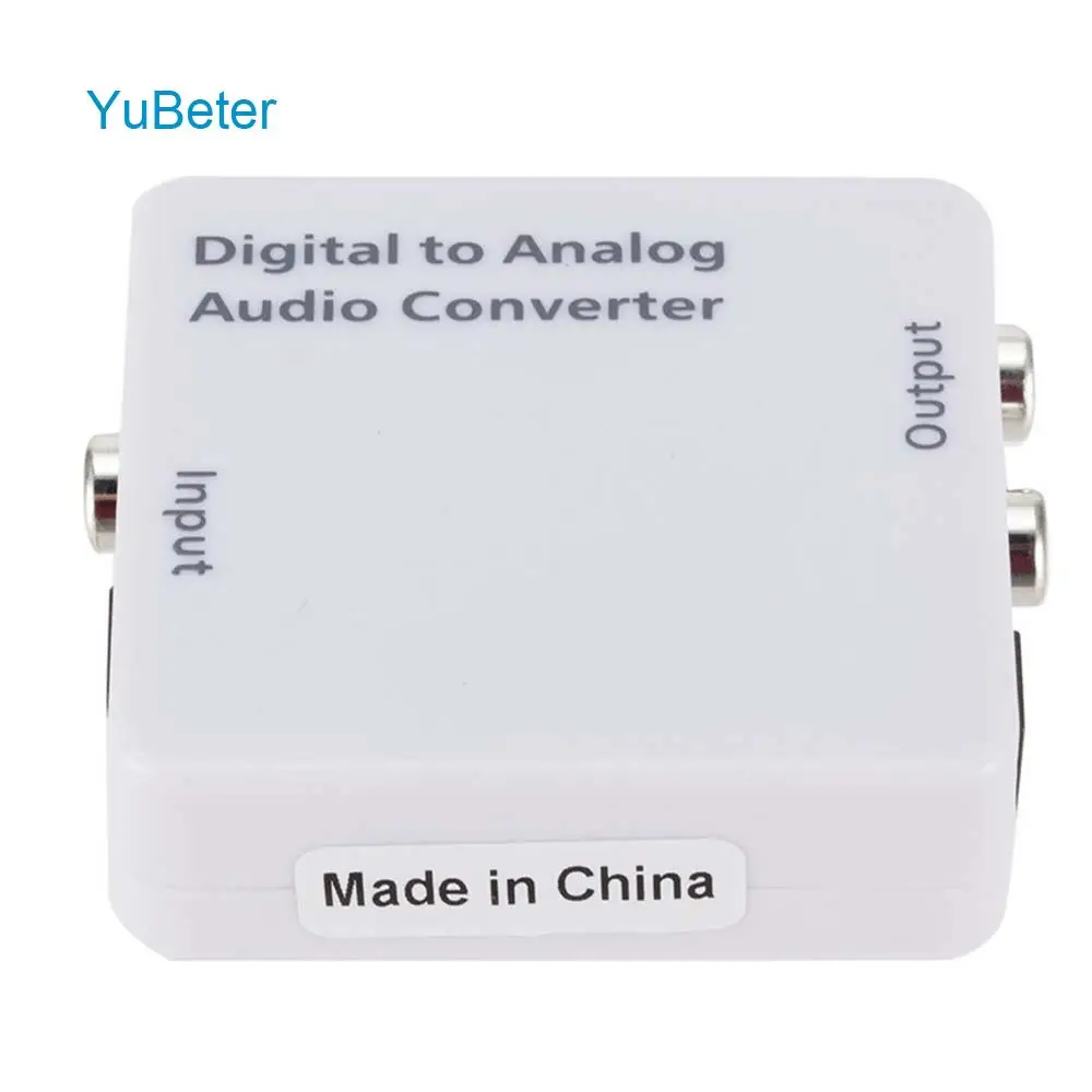 

YuBeter DAC Digital to Analog Audio Converter Amplifier Decoder Coax Optical Toslink SPDIF Audio RCA Signal to Analog L/R Output