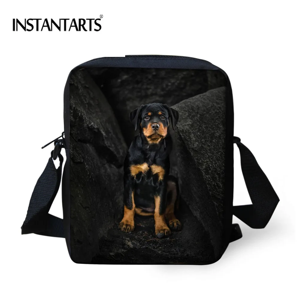INSTANTARTS 3D Rottweiler с принтом на тему собак школьные сумки для девочек и мальчиков мини