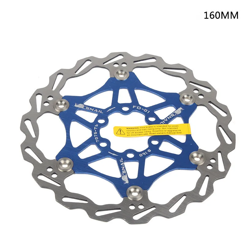 160//180//203mm Stainless Steel MTB Mountain Bike Brake Disc Float Rotor Pad Snail