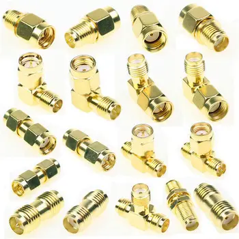 

18 Pcs SMA Kits Connector Male Female Plug Antenna Converter Adapter Coax Set