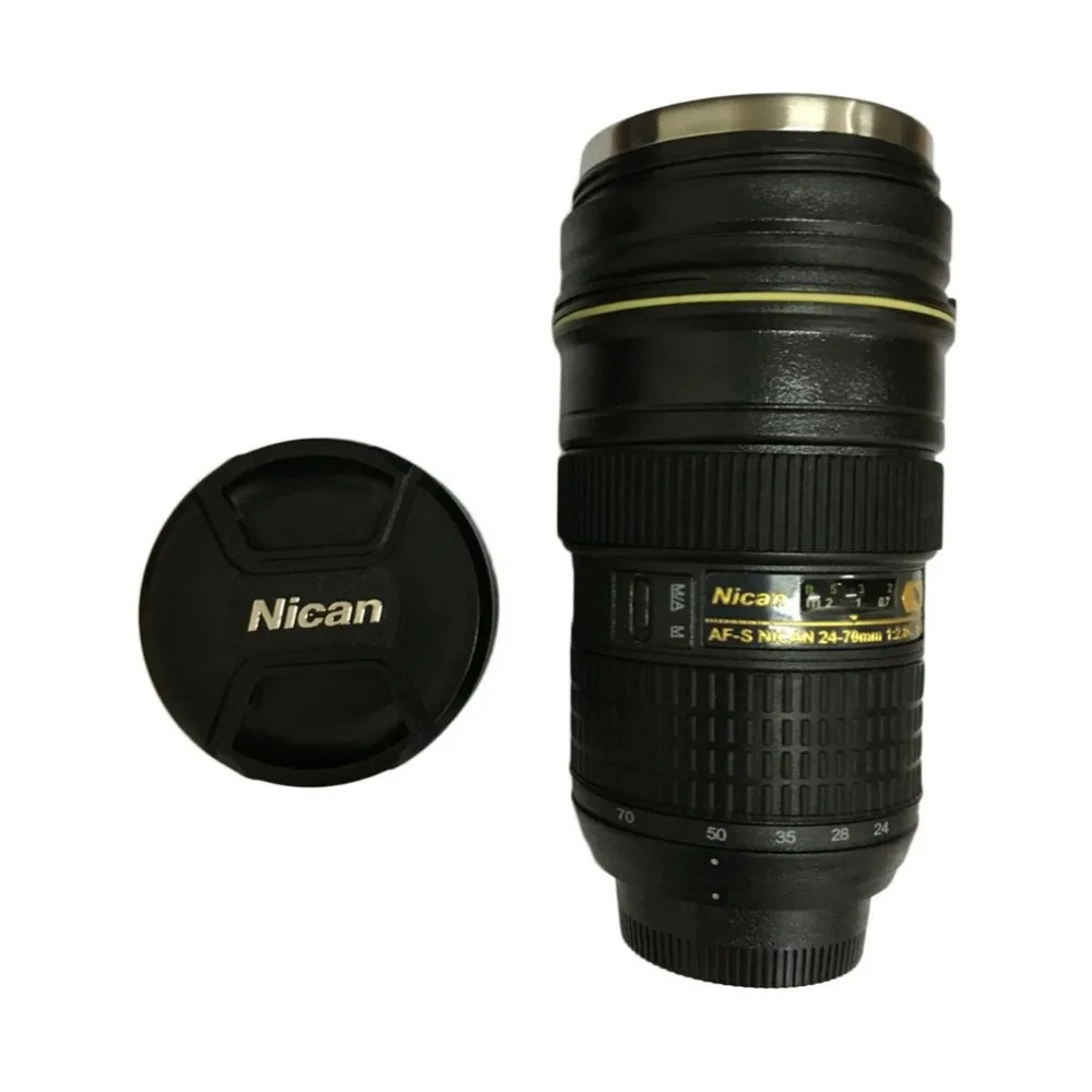 

Photography Zoomable Zoom Lens 1:1 AF-S 24-70mm f/2.8 Coffee Cup Mug F Camera Lens Shape Cup Black