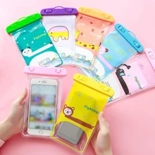 Плавательный Сумка водонепроницаемая сумка для мобильного телефона, плавательная пляжная мешок для сушки восхождение мобильный телефон с мультяшками сумка