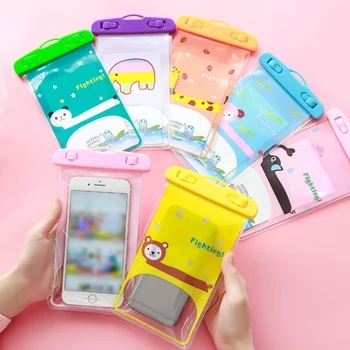 

2019 new swimming bag waterproof bag mobile phone shell swimming beach drying bag climbing cartoon mobile phone bag