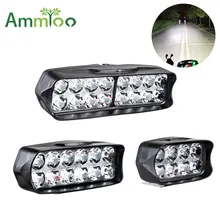 AmmToo мотоциклетный головной светильник светодиодный противотуманный Точечный светильник 4WD 16 светодиодный для автомобиля мотоцикл трактор светильник внедорожный внедорожник Рабочая лампа ATV 12 В 24 В