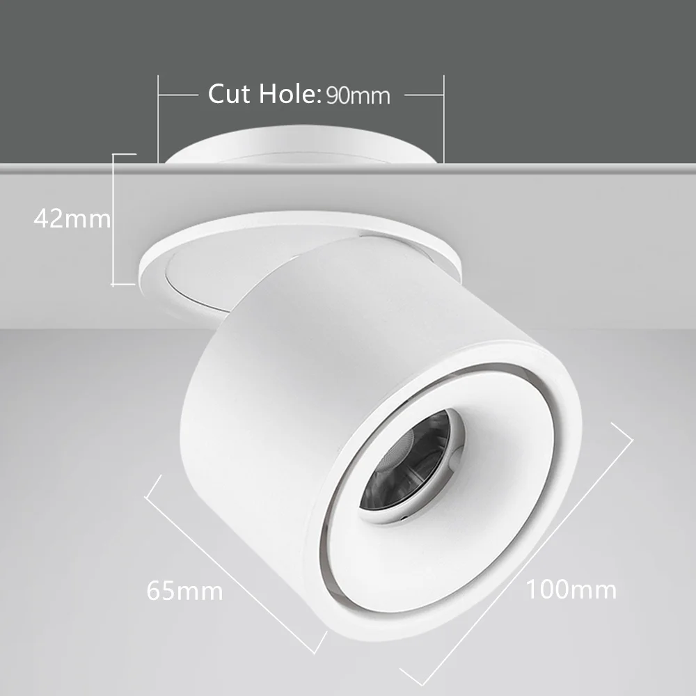  LED Recessed Ceiling Spotlights 3W 7W 10W 15W Ceiling Lamp Indoor Lighting Foldable and 360 degree  - 32970676381
